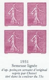Réimpression de la Semeuse de Chevet